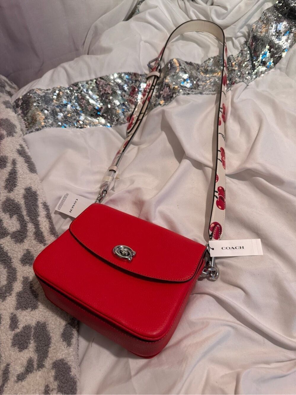 COACH | cassie cherry nwt red crossbody/shoulder bag/purse pocketbook handbag